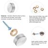 20 Pieces Stainless Steel Screw Cover Cap, 0.63"/16mm Diameter Mirror Decorative Screws with Caps Silver Mirror Screws Fasteners, Sign Advertising