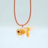 Y2K Resin Goldfish Pendant Necklace for Women Fashion Egirl Punk Clavicle Chain Fashion Jewelry Valentines Day Gifts