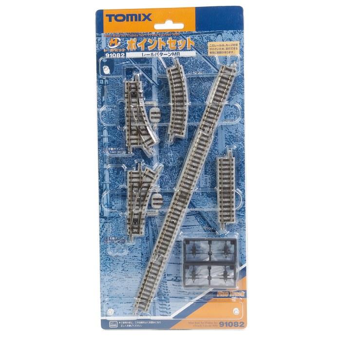 TOMIX N Gauge Mini Rail Set Point Set MB Pattern 91082 Model Railroad Rail Set Black/White