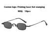 Small Rectangular Sunglasses Vintage Women Men 90s Brand Designer Steampunk Tiny Red Square SunGlasses