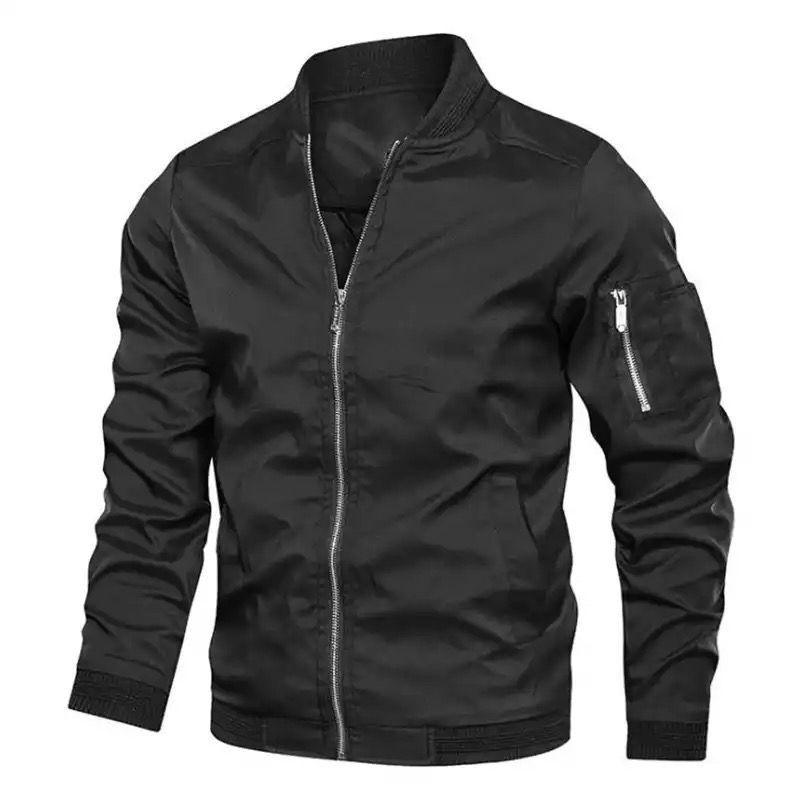 Spring And Autumn Side Seam Socket Japanese Spot Casual Ordinary Unhooded Zipper Youth Men'S Casual Jacket