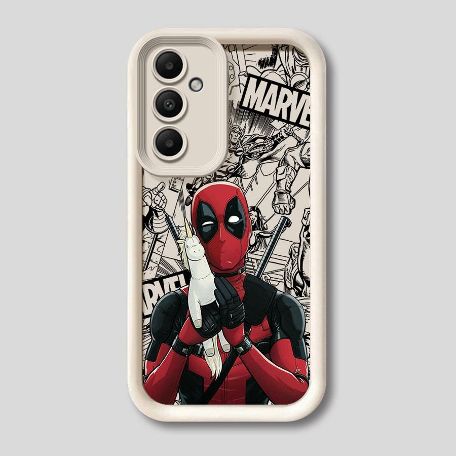 Marvel Deadpool pouzdro pro Samsung Galaxy A23 A12 A36 A33 A16 A26 A22 A32 A34 A56 A24 A13 A14 Měkký kryt