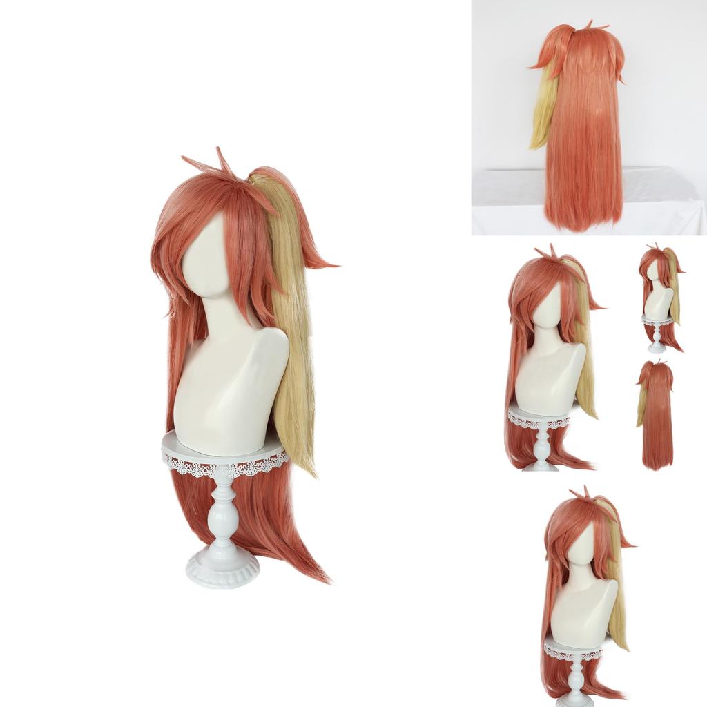 Hazbin Hotel Cherri Bomb Cosplay Fake Hair With Gradient Clip For Anime Costume