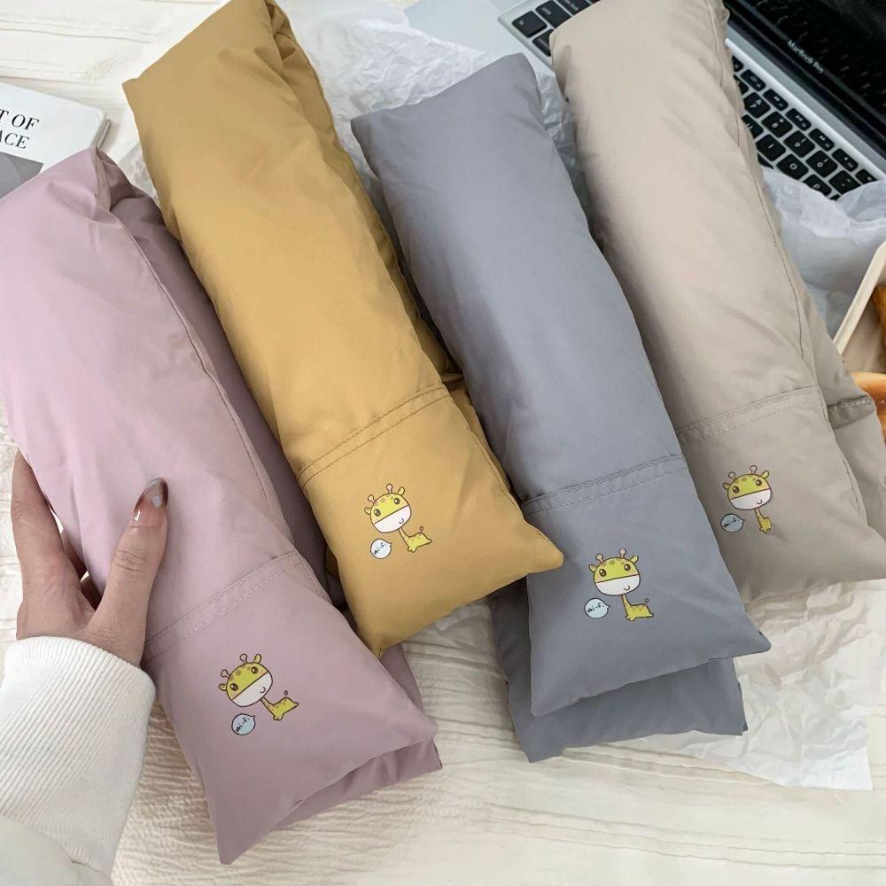 Windproof Down Cotton Scarf Solid Color Thermal Warm Scarf Fashion Winter Cross Scarf  Outdoor
