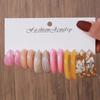 European and American new colorful acrylic earring set, exaggerated high-end feel, C-ring versatile earrings, Korean style accessories