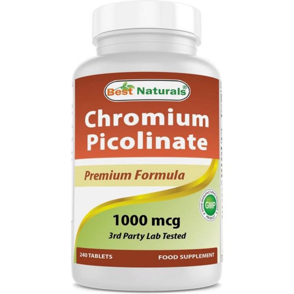 Natural Chrome Picolinate 1000 Micrograms 240 Tablets