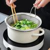 Deep Large Stainless Steel Food Filter Colander D Shape Flour Sieve Long Handle Cooking Pasta Strainer for Vegetables Kitchen
