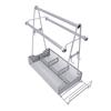BBQ Condiment Holder Picnic Utensil Grill Caddy with Paper Towel Roll Holder for Outdoor Party