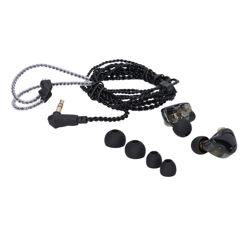 Earphones Super Bass Boost Wired Earbuds Noise Reduction Stereo Headphones for Listen To MusicWithout Microphone Black