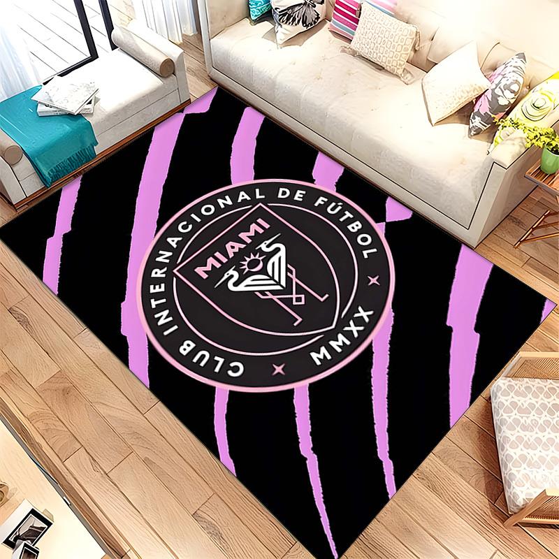 Inter Miami CF (19) Rug Suitable For Living Rooms Bedrooms Computer Rooms Dining Areas And Placement Under Tables And Chairs Also An Ideal Choice For 