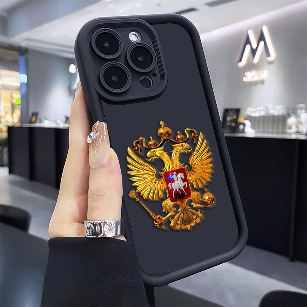 Russian Emblem Flags Cover Phone Case For Xiaomi 8 11 12 12T 13 13T 14 14T 15 POCO F5 F7 X3 X4 X5 X6 X7 M6 M7 PRO TPU Case Shell