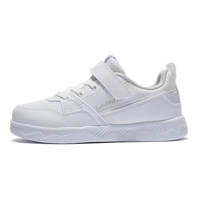 LiNing Jugend Lässig Bequem Rutschfest Stoßdämpfend Abriebfest Low-Top Skateschuhe Kinder Sneaker Weiß YKCS032-3