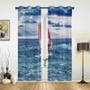 Tende per Finestra Vela Onde del Mare Blu Tende per Finestra Camera da Letto Soggiorno Tende Decorative per Cucina Tende a Rullo