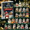 24 Days Countdown Calendar Guinea Pig Advent Calendar, 24Pcs Acrylic 2D Ornament Set with Decorative Patches Christmas Outfits, Tree Hanging