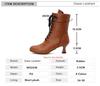 Fashion 2026 New Lace Up Ladies High Heel Shoes Strange Steampunk Boot Victorian Ankle Boots Women Pointed Toe Thick Soled Short Boots
