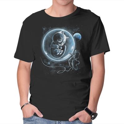 Unisex Crew Neck T-Shirt A Cat Odyssey Graphic Short Sleeve Casual Tee