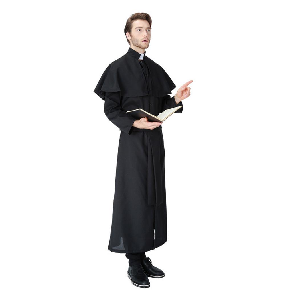 Halloween Priest and Costume Robe Set for Adults