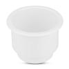 Marine RV Boat Yacht Plastic Drink Cup Bottle Can Holder With Insert Drain Hole   White