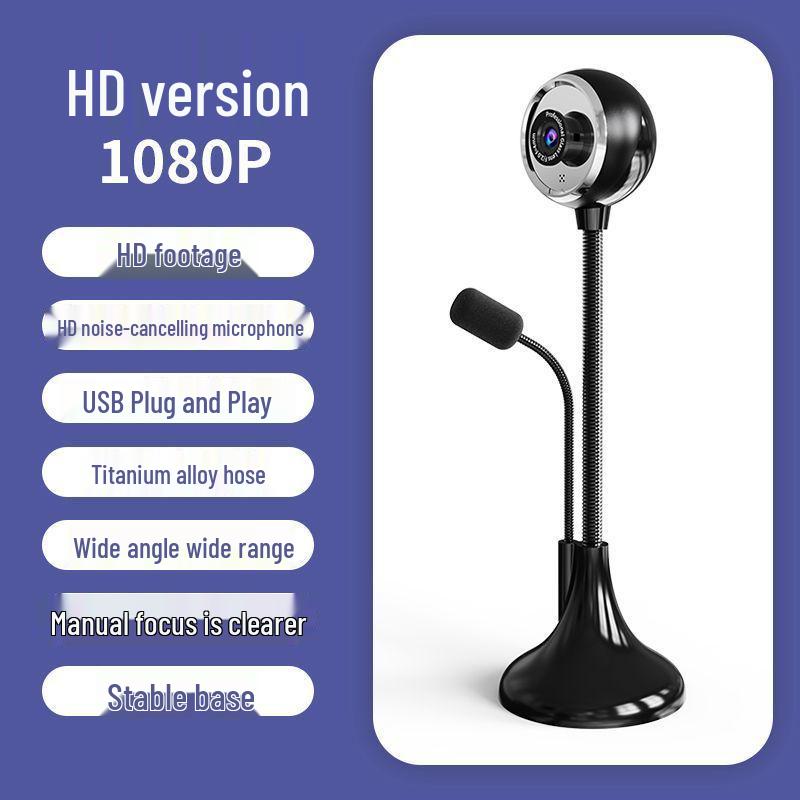 Driver-Free 2K HD USB Video Conferencing Camera with Desktop Mic