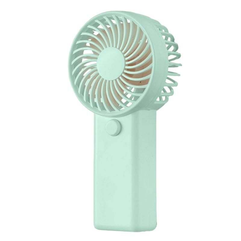 

AM4 Battery Operated Handheld Fan Indoor Outdoor Use Ergonomic Handle Lightweight For Kids Adults Outdoor Travel зелёный