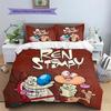 Ren & Stimpy  Pattern Bedding Quilt Set  Home Decoration  Gift (1 * duvet cover + 2 * pillowcase  without core)