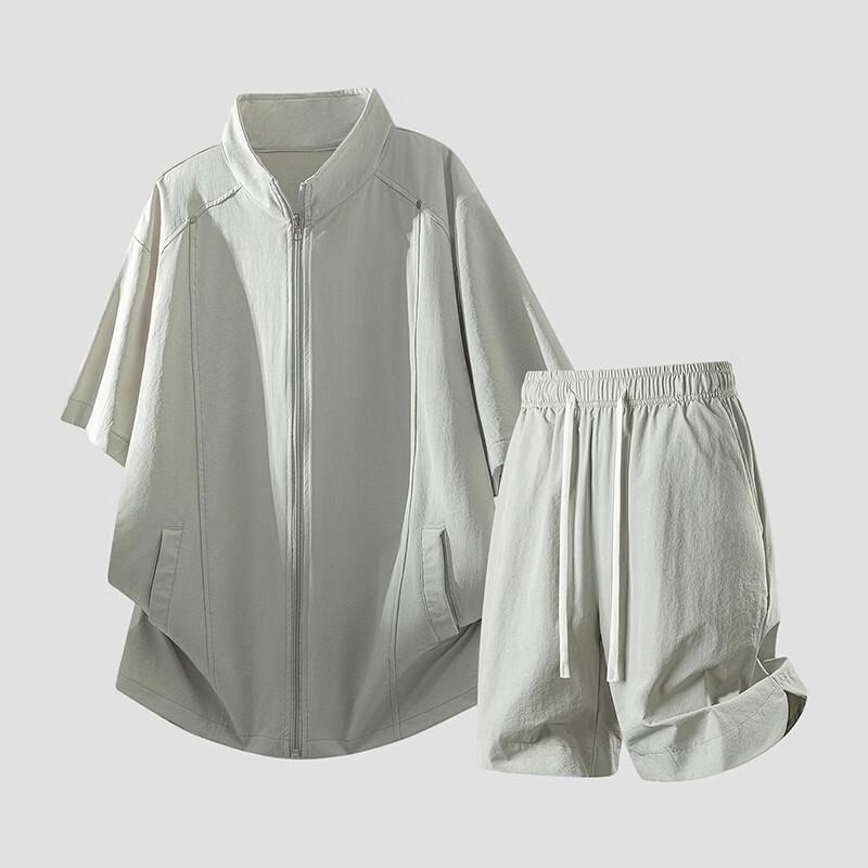 MEDE Men's Loose Fit Ice Silk Quick-Dry Sportswear Set