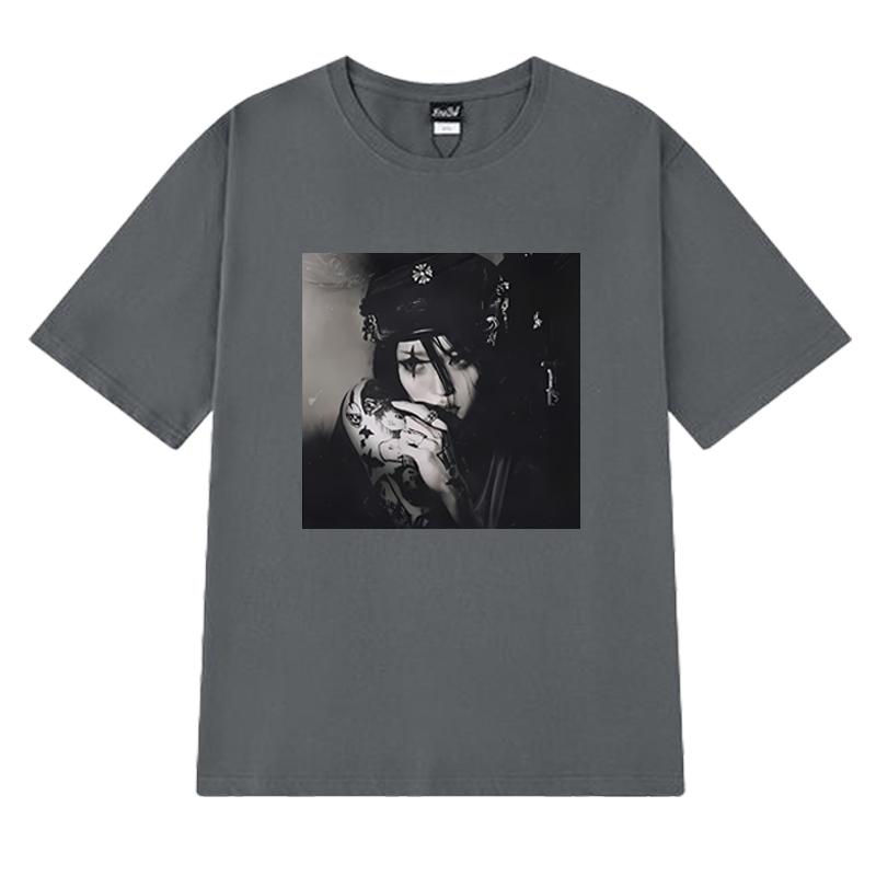Horká zpěvačka YEULE Evangelic Girl Is A Gun Album Tričko Pánské Dámské vintage Oversized trička s krátkým rukávem Unisex 100% bavlna Topy