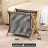 Solid Wood Foldable Laundry Hamper: Large, Durable Storage Basket for Clothes in Laundry Room or Bathroom.