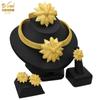 2026 Dubai Bridal Wedding Zircon Pearl Necklace Ring Earrings Bracelet Four-piece Women's Banquet Jewelry Set