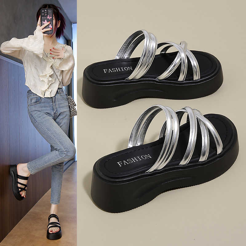 Fashion Open From The Back Drawstring Summer House Slippers Sports Sandals Woman Shoes Flip Flop Womens Sneakers Luxury Brand