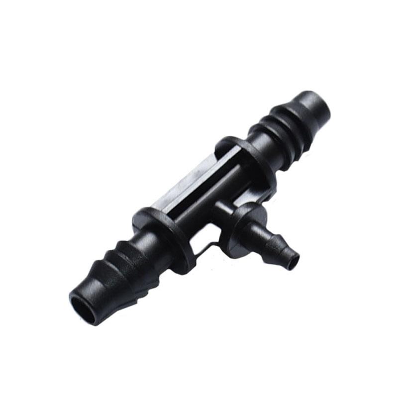 

100pcs 3/8 8/11mm Tee connector 3-way garden irrigation tee water splitter barbed Hose Fitting 1/4