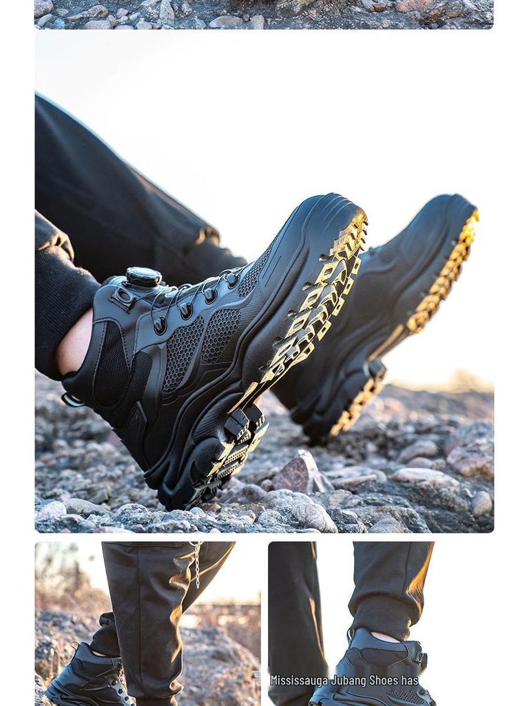 Expert Choice Lace-Free High-Top Safety Boots: Anti-Smash, Anti-Puncture, Non-Slip, Breathable.