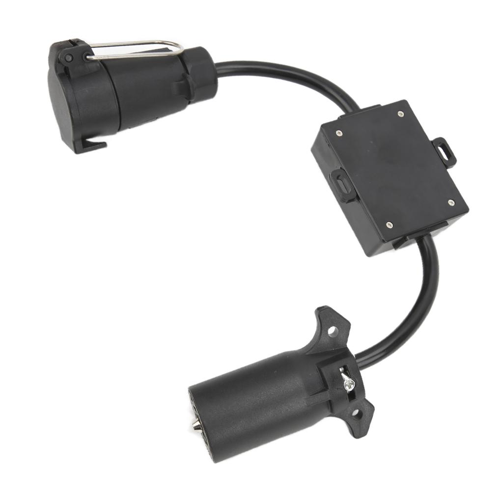 Trailer Connector American 7 Pin Blade to European 7 Way Round for Caravan Boat Bike Carriers