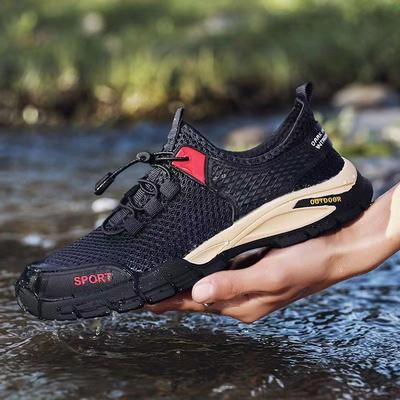 High Quality Men's Hiking Shoes Summer Mesh Speed Interference Water Shoes Outdoor Non-slip Wear-resistant Casual Sneakers 2025