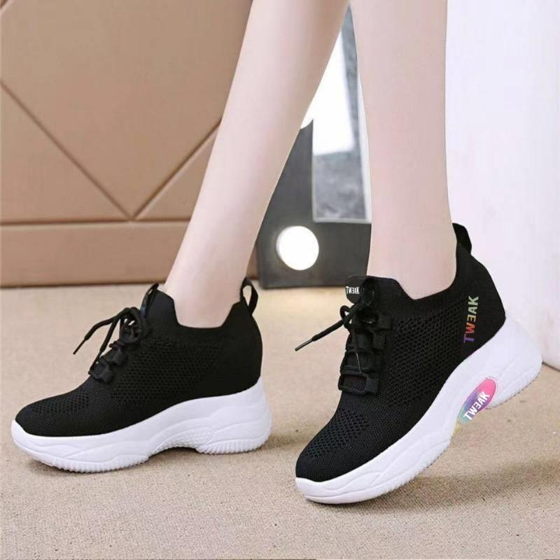 European and American High Rise Sports Shoes 2024 New Thick Sole Versatile Women's Casual Vulcanized Dad Shoes Platform Sneakers