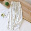 2026 New Women's Spring/Summer Sleeper Pants 100% Cotton Gauze Thin Style Simple Love Sweet Loose Home Pants