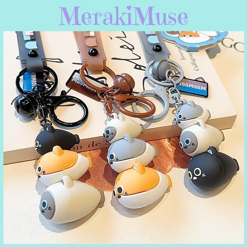 Cat Jinnew Whimsical And Fish Stack Keychain Delightful Resin Key Ring Perfect For Gifts