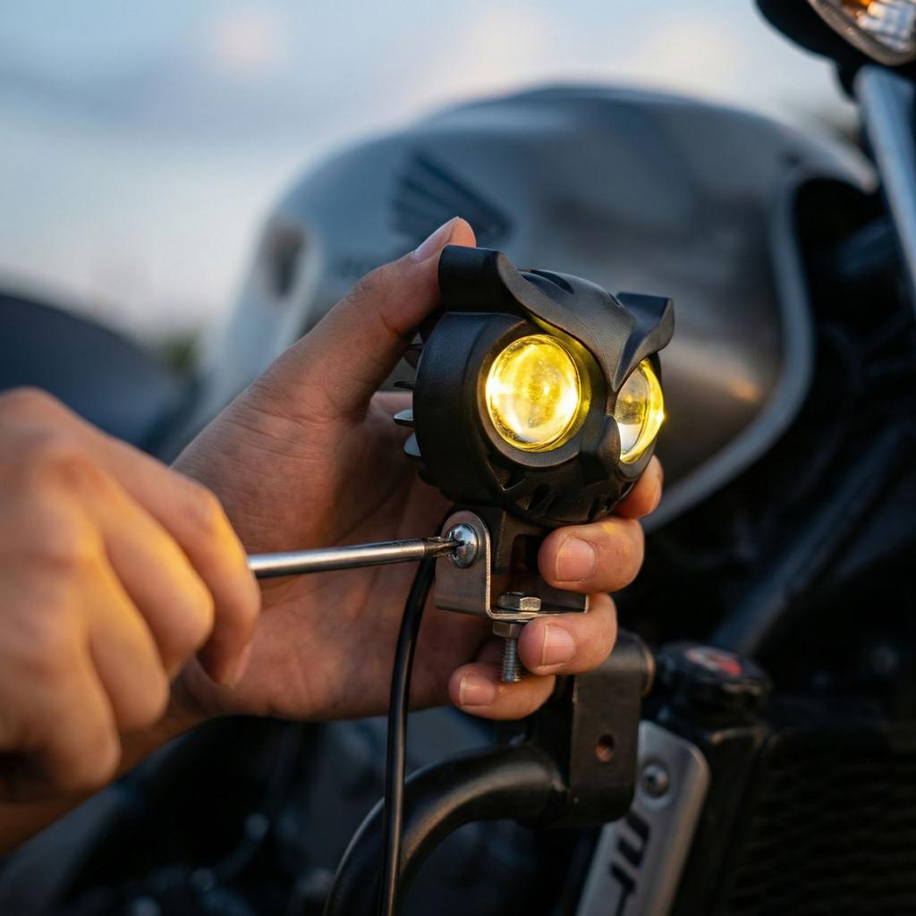 Motorcycle Owl Spotlight, LED Headlights With Strong Light, Integrated Long-distance And Short Distance Streetlamps (Single Unit)