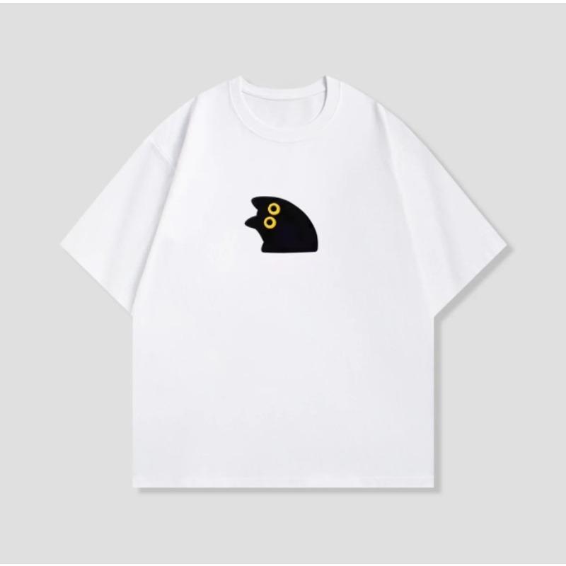Versatile Cute Cat Daily Life Shortsleeved Printed Tshirt Top Unisex Kawaii Kitten Collection Graphic Casual Streetwear White
