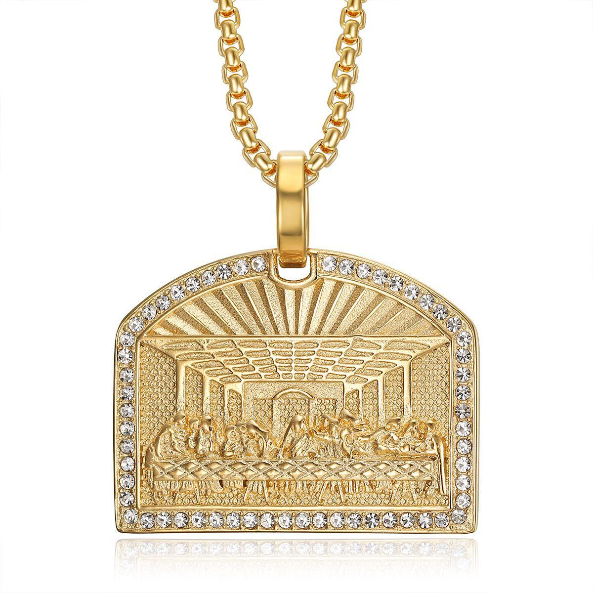 2026 European and American Jewelry, Diamond Pendant Necklace Fashion Classic Men s Jewelry Accessories 60CM