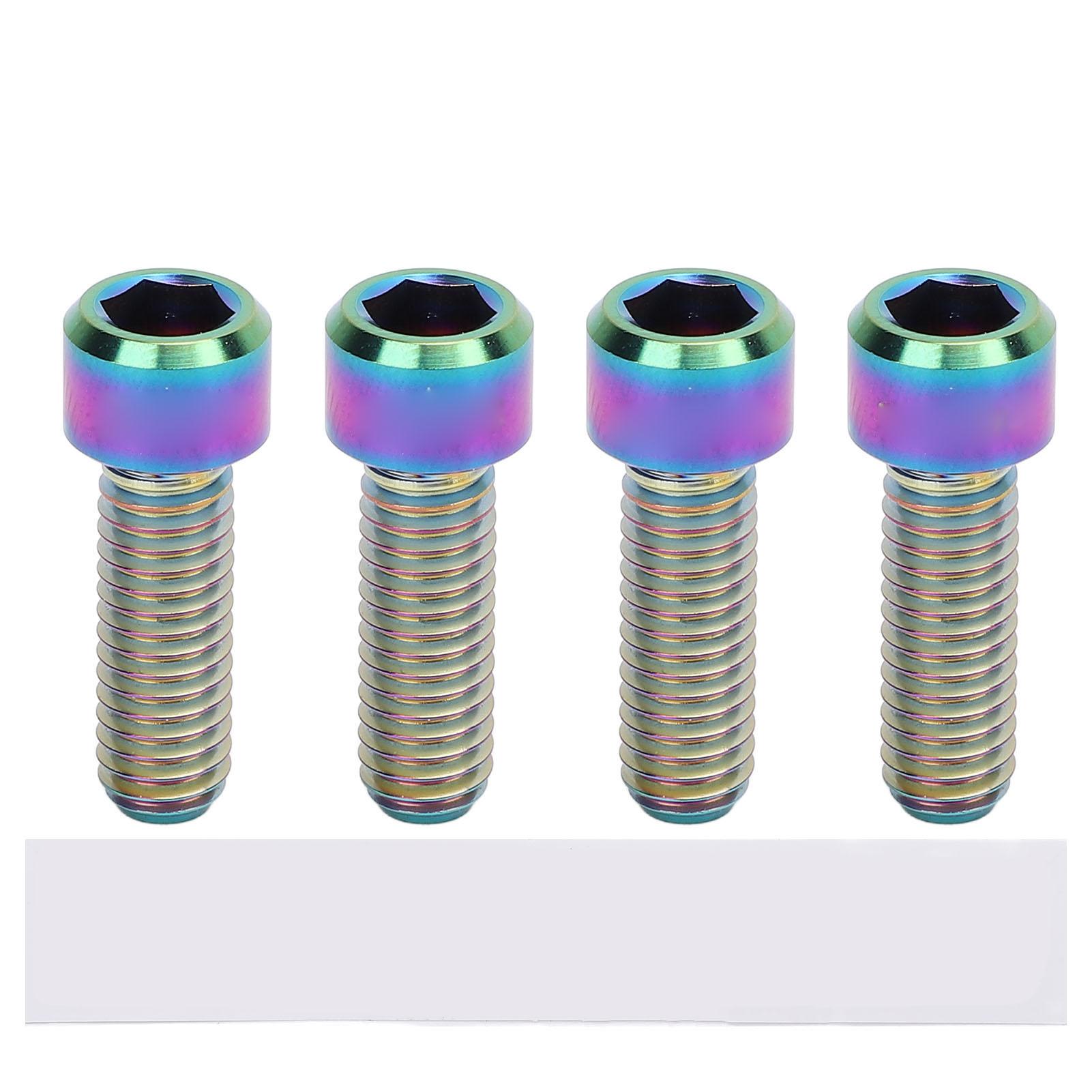 

4 шт. Винты для дискового тормоза, суппорт для горного велосипеда, принадлежности для велоспорта, титановый сплав M6x18 мм Colorful