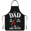 Nosleeve Waterproof Apron For Kitchen And Grilling With Colorful Abstract Design