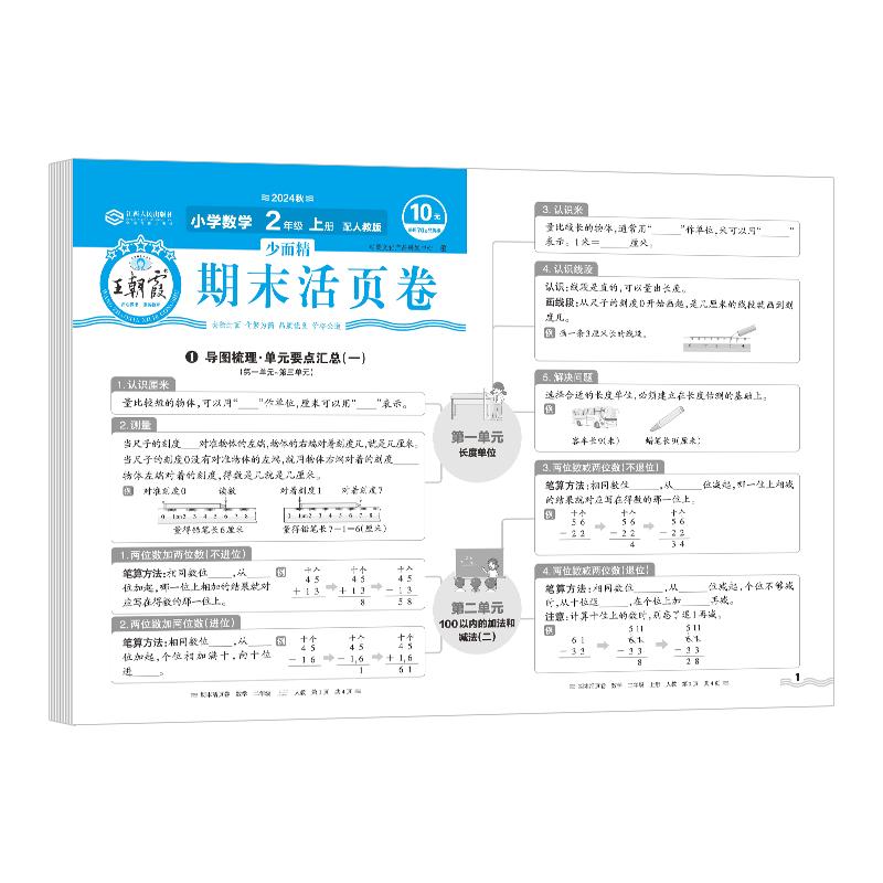 Wang Zhaoxia Grade 2 Math Semester 1 Final Exam Prep (PEP 2024)