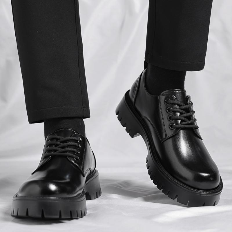 Mode Für Männer formale dicken sohlen schuhe Retro casual Britischen stil Outdoor freizeit business party Bräutigam hochzeit Klassische Braun schuhe