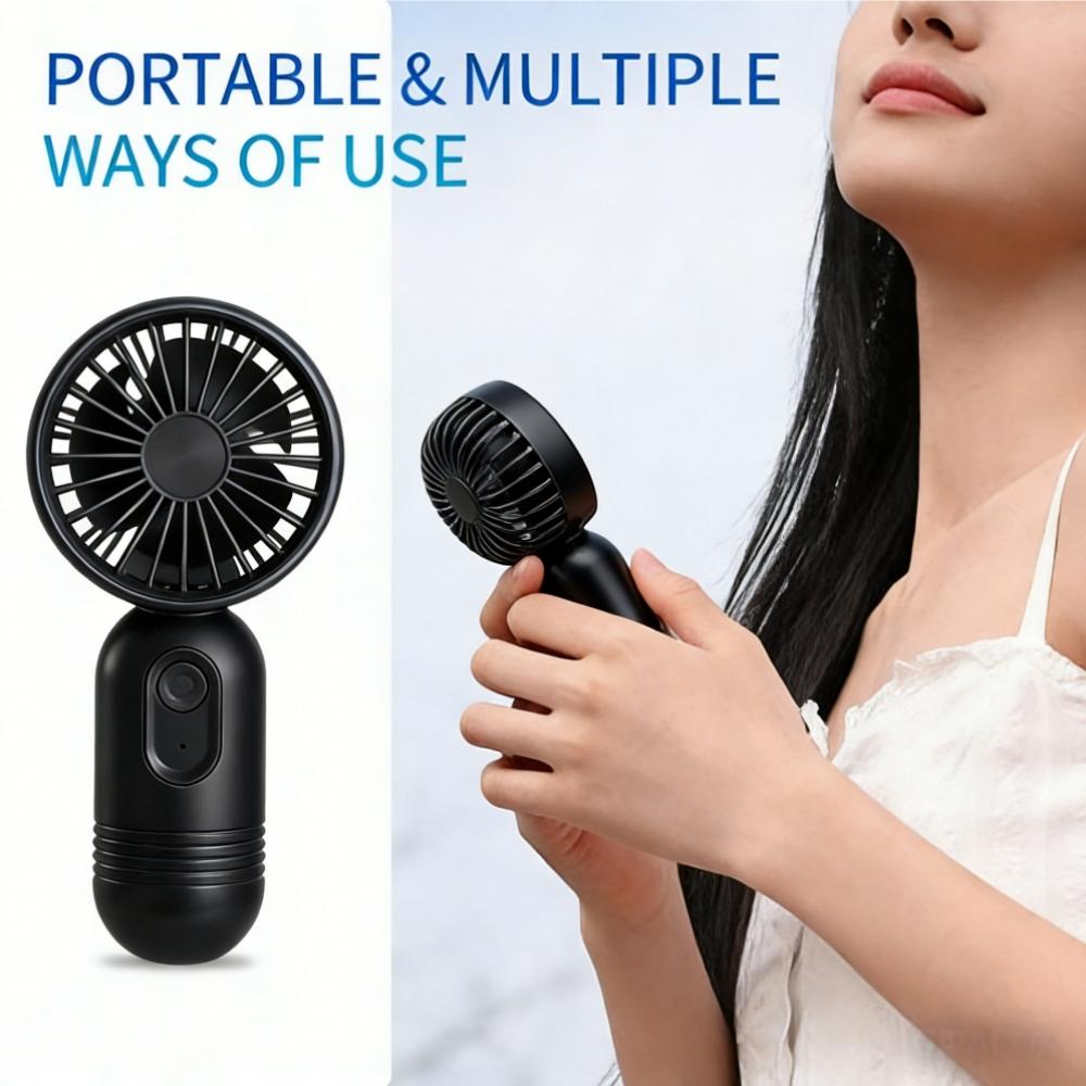 XIAOTREE Portable Fan USB Rechargeable 3-speed Handheld Fan for Men and Women Suitable for Office Outdoor Travel and Camping