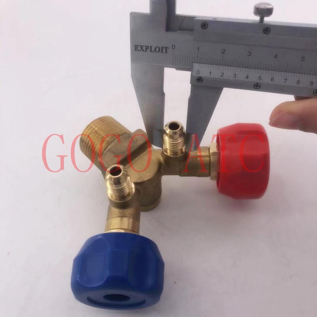 Special cylinder valve for recycling and filling/high and low pressure claw valve/explosion-proof refrigerant bottle mouth valve