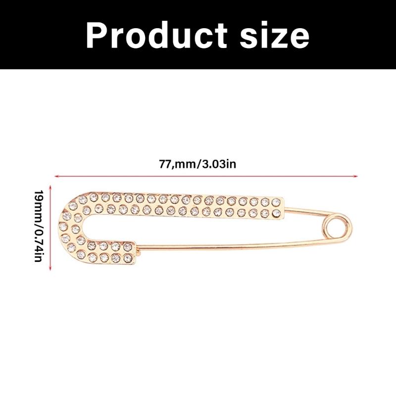 Rhinestones Waist Cinching Clip For Sweaters Coats Metal Decorative Brooch Pin Scarf Accessories Sparkling Decoration