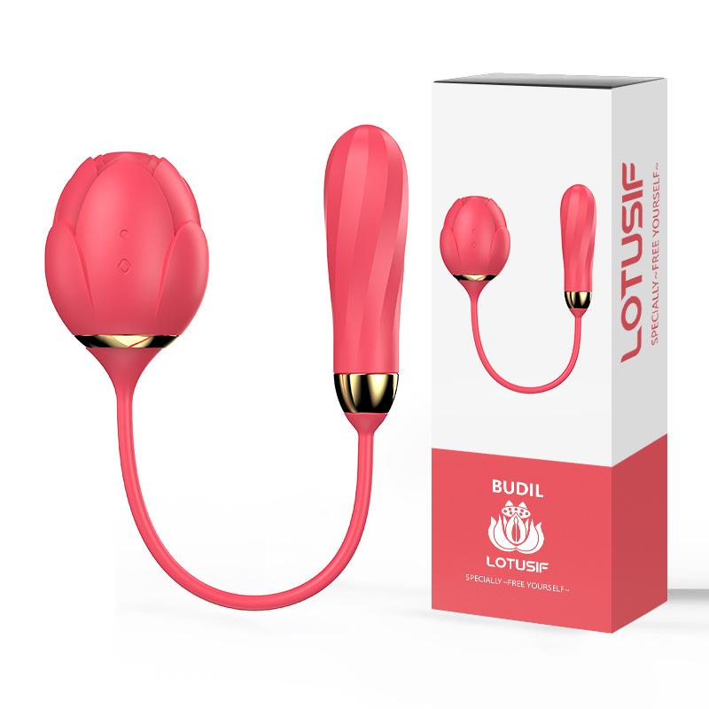 Rose Dildo Vibrator for Women Nipple Clitoris Stimulator G Spot Anal Vibrator Tongue Licking Vibrating Egg Sex Toys Masturbator