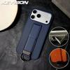 KEYSION Shockproof Case for iPhone 15 Pro Max Soft Silicone+PC Folding Stand Phone Cover for iPhone 15 Plus 13 14 Pro Max