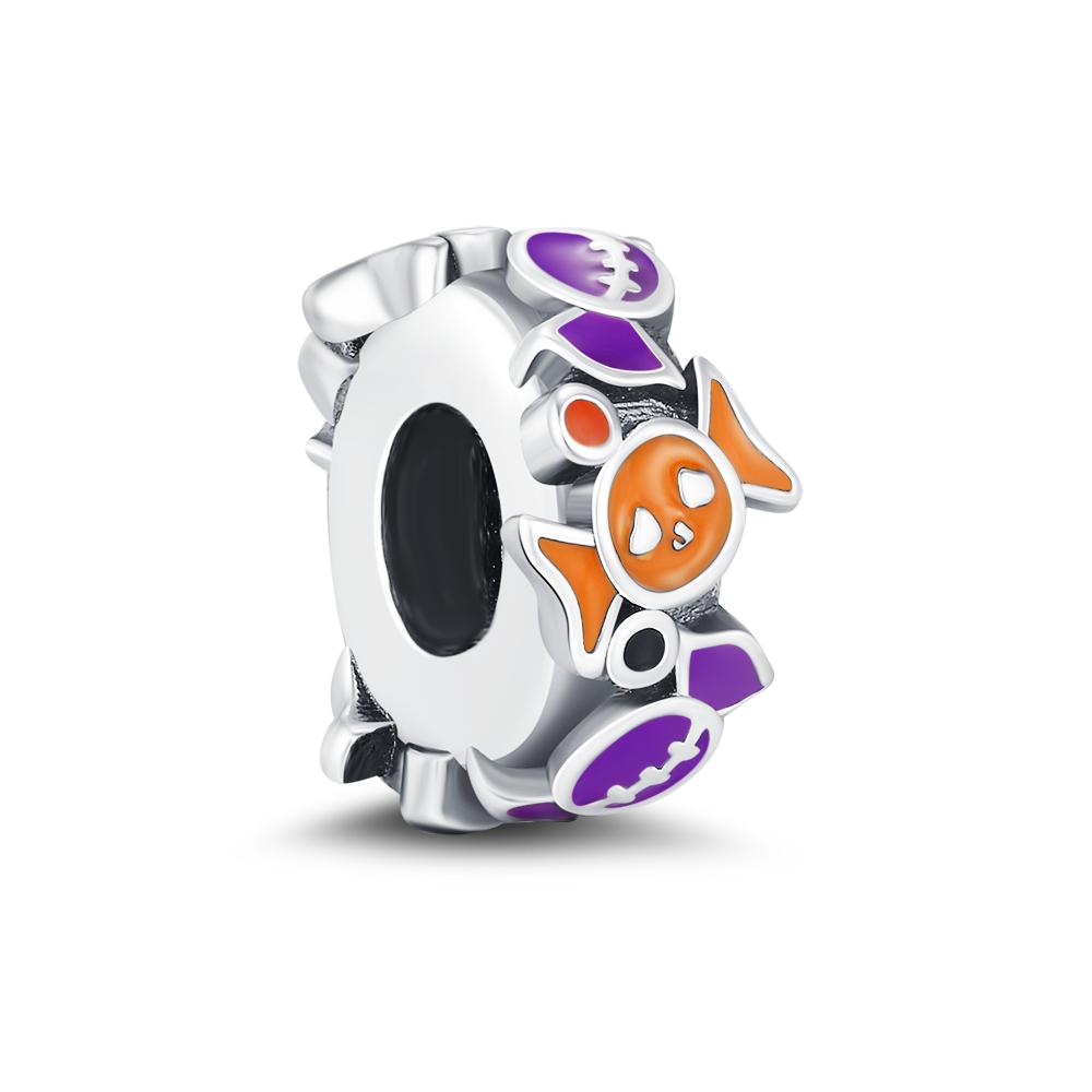 925 Silver Halloween Charm Ghost Pumpkin Charms Jewelry Making For Women Men DIY Bracelet Halloween Party Jewelry Gift